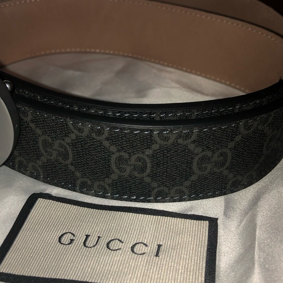 Gucci Supreme print belt grey/black - Picture 2 of 4